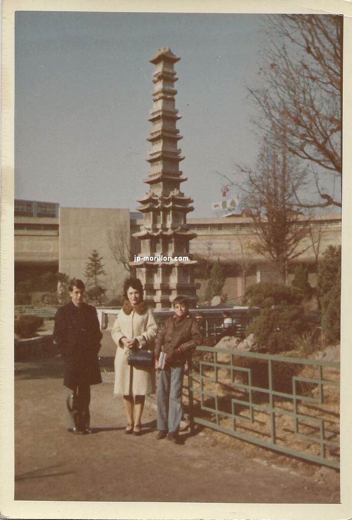 Corée, Séoul, 1971, Madame Jean Morillon et ses fils François et Jean-Paul