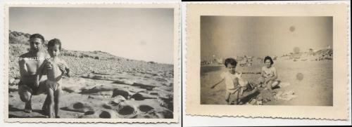 Monsieur et Madame Jean Morillon et leur fils Jean-Paul, Agadir, Maroc, 1958