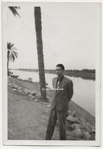 Bagdad, Irak, Jean Morillon sur les rives du Tigre